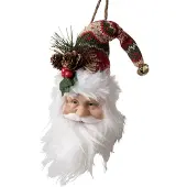 Clayre & Eef Hanger Kerstman 10x9x28 cm Rood Kunststof Rood