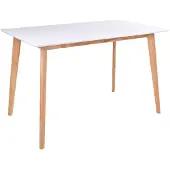Ebuy24 Voos eetkamertafel wit natuur 70x120 cm.