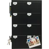 Securit Krijtbord securit silhouette weekplanner zwart + 1 marker