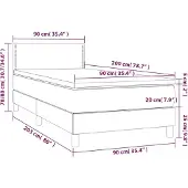 vidaXL Boxspring met matras kunstleer zwart 90x200 cm