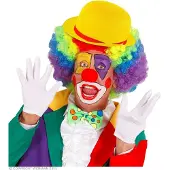 Widmann - Clown & Nar Kostuum - Bolhoed Geel Met Rood Lintje - Geel - Carnavalskleding - Verkleedkleding