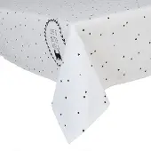 Clayre & Eef tafelkleed 150x150 cm - zwart, crème - katoen, 100% katoen
