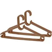 Bathroom Solutions Storage Solutions kledinghangers - set van 20x - kunststof - bruin - Kledinghangers