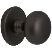 Hardbrass Voordeurknop Iris 72 mm | Puur Zwart