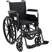Mobiclinic S220 - Oopvouwbare rolstoel - Snel ontkoppelbare wielen met een druk op de knop - Premium - Zitting 40cm - Opklapbare voetsteun en armleuningen - Remhendel - Stevig - Zwart