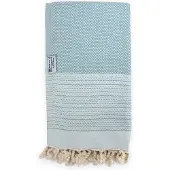 The One Towelling The One Exclusive Spring Green Hamamdoek Licht Blauw 90x170cm