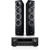 Teufel THEATER 500 + DENON DRA-900H Stereo Zwart