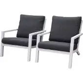 AVH-Collectie Malaga lounge balkonset 2 delig wit aluminium