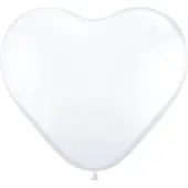 Folat ballonnen hartvormig 30 cm latex wit 100 stuks