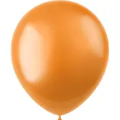 Folat ballonnen metallic 33 cm latex oranje 100 stuks