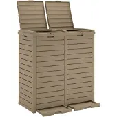 vidaXL Vuilnisbak voor buiten 78x41x86 cm polypropeen lichtbruin