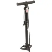 Dunlop Zwarte fietspomp met extra verloopstukken 63 cm - Fietspompen