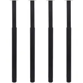 vidaXL Tafelpoten telescopisch 4 st 710-1100 mm zwart