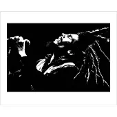 Pyramid Bob Marley Black and White Kunstdruk 50x40cm