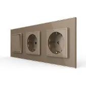 Livolo | Goud | 1+SR+SR | Aan/Uit | Wipschakelaar met dubbele