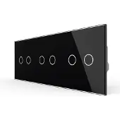 Livolo | Zwart | 2+2+2 | Zonwering | Schakelaar | Smart Home - Bekijk