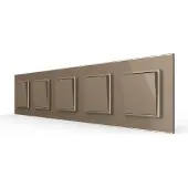 Livolo | Goud | 2+2+2+2+2 | Aan/Uit | Wipschakelaar - Bekijk hier!