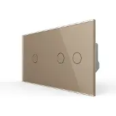 Livolo | Goud | 1+2 | Aan/Uit | Wisselschakelaar | Smart Home - Bekijk