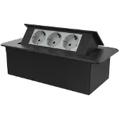 Livolo | Zwart | 3 | Pop-Up Stekkerdoos | Push | Inbouw |