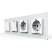 Livolo | Wit | 1+1+SR+SR | Aan/Uit | Wipschakelaar met dubbele