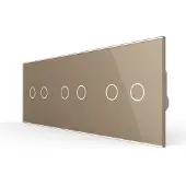 Livolo | Goud | 2+2+2 | Rolluik | Schakelaar | Smart Home - Bekijk