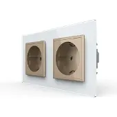 Livolo Wandcontactdoos | Wit/Goud | Dubbel Stopcontact | Bekijk hier |