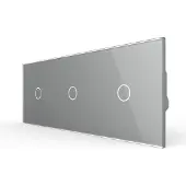 Livolo | Grijs | 1+1+1 | Dimmer | Wisselschakelaar | Smart Home -
