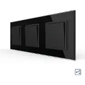 Livolo | Zwart | 1+1+1 | Aan/Uit | Wissel | Wipschakelaar - Bekijk