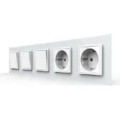 Livolo | Wit | 1+2+2+SR+SR | Aan/Uit | Wipschakelaar met dubbele