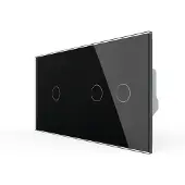 Livolo | Zwart | 1+2 | Aan/Uit | Wisselschakelaar | Smart Home -