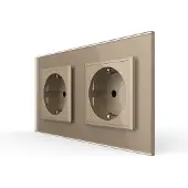 Livolo Wandcontactdoos | Goud | 2 Stopcontacten | Bekijk hier! | .nl