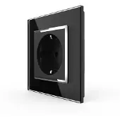 Livolo Wandcontactdoos | Zwart | Stopcontact | Chrome frame | Bekijk hier!