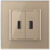 Livolo | Goud | SR | Tweevoudige USB oplader - Bekijk hier!