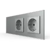 Livolo | Grijs | 1+SR+SR | Dimmer | Wisselschakelaar met dubbele