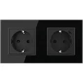 Livolo | Zwart | SR+SR | Wandcontactdoos | Wandcontactdoos + USB-C