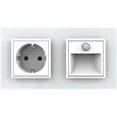 Livolo Wandverlichting | Wandcontactdoos | Wit | Beweging en Nacht sensor