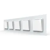 Livolo | Wit | 1+1+1+1+1 | Aan/Uit | Wipschakelaar - Bekijk hier!