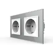 Livolo Wandcontactdoos | Grijs/Wit | 2-Voudig Stopcontact | Bekijk hier!