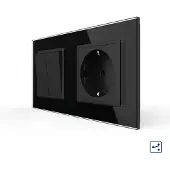 Livolo | Zwart | 2+SR | Aan/Uit | Wissel | Wipschakelaar met