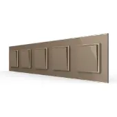 Livolo | Goud | 1+1+1+1+1 | Aan/Uit | Wipschakelaar - Bekijk hier!