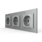 Livolo Wandcontactdoos | Grijs | 3-voudig Stopcontact | Bekijk hier! |