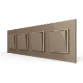Livolo | Goud | 1+1+1+1 | Puls | Wipschakelaar - Bekijk hier!
