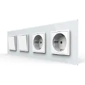 Livolo | Wit | 2+2+SR+SR | Aan/Uit | Wipschakelaar met dubbele