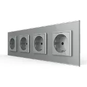 Livolo Wandcontactdoos | Grijs | 4-voudig Stopcontact | Bekijk hier! |