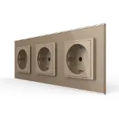 Livolo Wandcontactdoos | Goud | 3-voudig Stopcontact | Bekijk hier! |