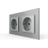 Livolo Wandcontactdoos | Grijs | 2 Stopcontacten | Bekijk hier! | .nl