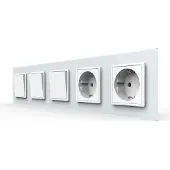Livolo | Wit | 1+1+2+SR+SR | Aan/Uit | Wipschakelaar met dubbele