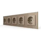 Livolo Wandcontactdoos | Goud | 5-voudige Stopcontact | Bekijk hier! |