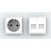Livolo | Wit | SR+SR | Wandcontactdoos | Netwerk | Netwerk - Bekijk