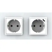 Livolo | Wit | SR+SR | Wandcontactdoos | Wandcontactdoos + USB-C